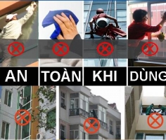 Phụ kiện hỗ trợ lau kính mặt ngoài chung cư